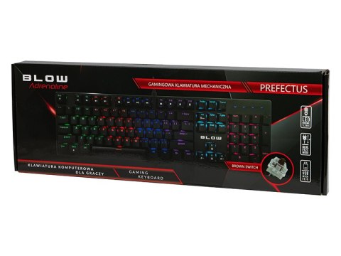 84-224# Klawiatura mechaniczna blow z podświetleniem perfectus