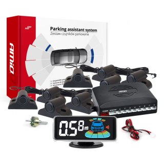 Czujniki parkowania cofania czarne przód tył led 3d truck bus amio-03195