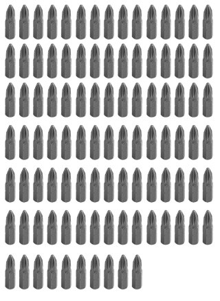 Końcówki wkrętakowe PH2 x 25 mm, 100 szt.