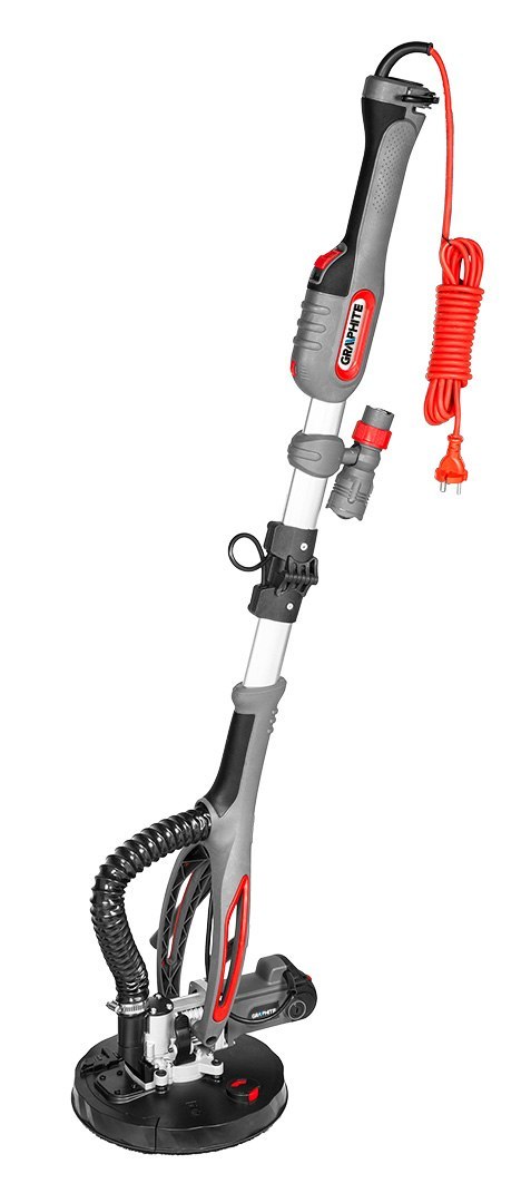 Szlifierka do gipsu 710W, 225mm/215 mm, okrągła i trójkątna stopa, latarka