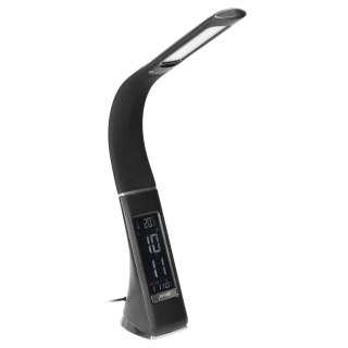 DOLOMIT LED 5W, lampka biurkowa z budzikiem, 300lm, 4000K, czarna