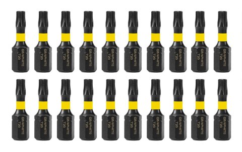 Bity udarowe TX20 x 25 mm, 20 szt.