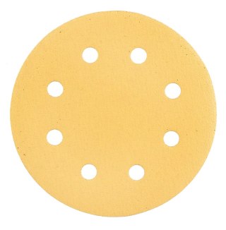 Papier ścierny na rzep 180 mm, K120, 5 szt., z 8 otworami do szlifierki 59G263