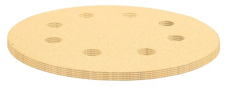 Papier ścierny na rzep 180 mm, K120, 5 szt., z 8 otworami do szlifierki 59G263