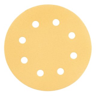 Papier ścierny na rzep 180 mm, K180, 5 szt., z 8 otworami do szlifierki 59G263