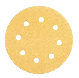 Papier ścierny na rzep 180 mm, K80, 5 szt., z 8 otworami do szlifierki 59G263