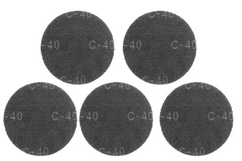 Siatka ścierna na rzep 180 mm, K40, 5 szt. do szlifierki 59G263