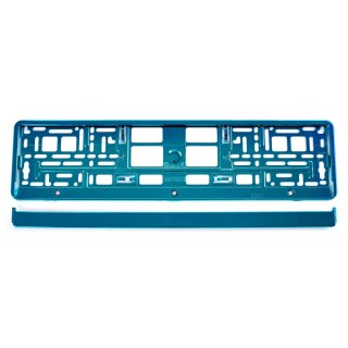 Ramka tablicy rejestracyjnej metalizowana turkusowa amio-03177