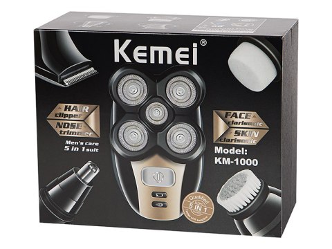 44-322# Bezprzewodowa golarka maszynka do włosów km-1000 kemei`