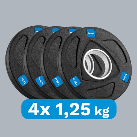 Obciążenie żeliwne olimpijskie gumowane zestaw 4x1.25kg, otwór 51mm , REBEL ACTIVE