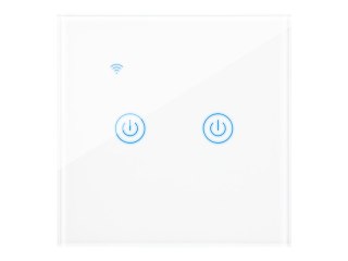 72-088# Inteligentny włącznik światła dwukanałowy szklany wifi tuya