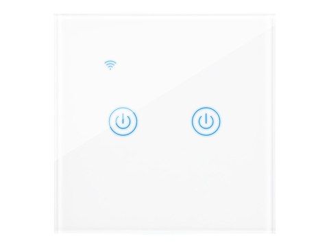 72-088# Inteligentny włącznik światła dwukanałowy szklany wifi tuya