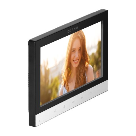 ALERTO, zestaw wideodomofonowy jednorodzinny, 4-żyłowy, 7", dotykowy panel, czarny