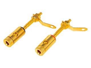 96-753# Gniazdo banan złote czerwone+czarne 2szt