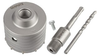 Otwornica widiowa 80 mm z adapterem SDS+ oraz wiertłem pilotującym