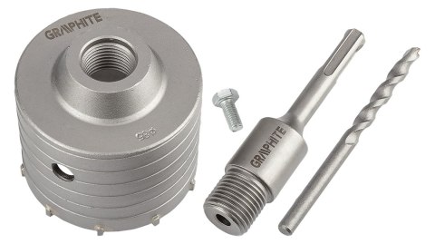 Otwornica widiowa 85 mm z adapterem SDS+ oraz wiertłem pilotującym