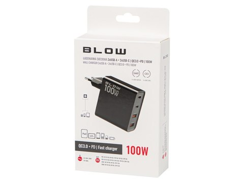 76-028# Ładowarka sieciowa gniazdo usbx2 + usb-cx2 qc+pd 100w