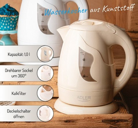 AD 08 beige Czajnik plastikowy 1,0 l
