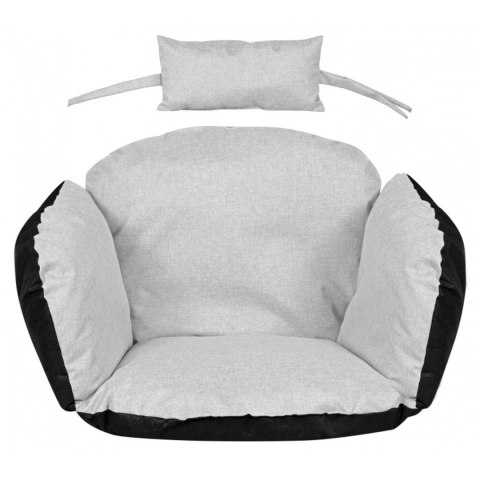 PODUSZKA OGRODOWA BOCIANIE GNIAZDO 112x113CM Z ZAGŁÓWKIEM JASNOSZARA