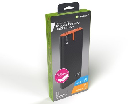 Power bank TRACER EnerGo 10000mAh black/orange