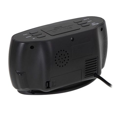 AD 1186 black Zegar - budzik z pomiarem temperatury i wilgotności