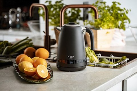 AD 1295 black Czajnik metalowy 1,7l z lcd & regulacją temperatury