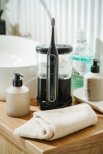 AD 2180 black Szczoteczka soniczna z irygatorem 2 w 1