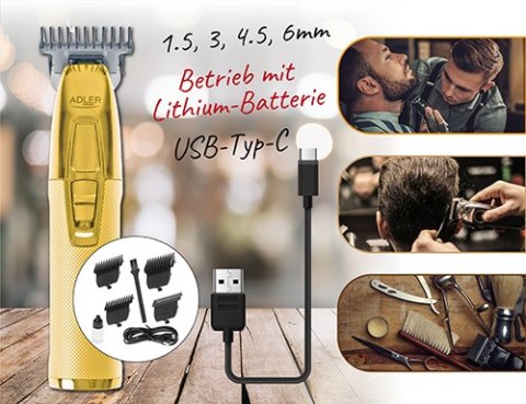 AD 2836 gold Trymer strzyżarka profesjonalna - usb