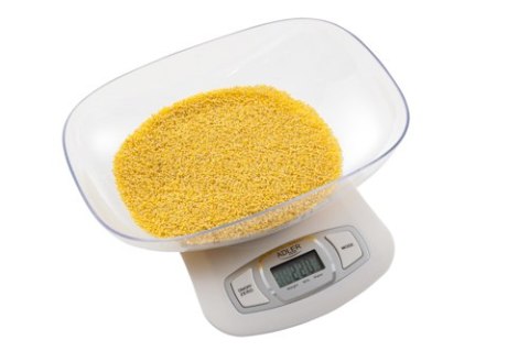 AD 3137 white Waga kuchenna z misą