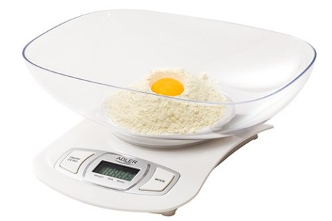 AD 3137 white Waga kuchenna z misą