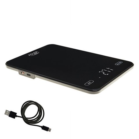 AD 3177 black Waga kuchenna 10kg ładowana przez usb