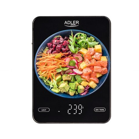 AD 3177 black Waga kuchenna 10kg ładowana przez usb