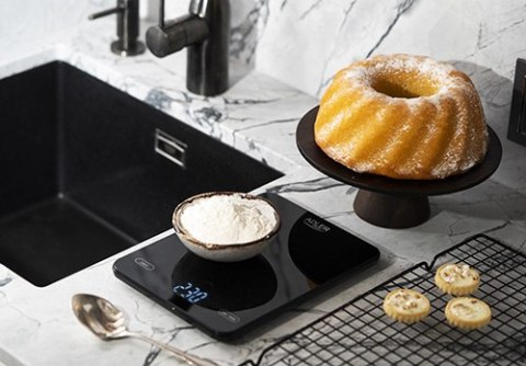 AD 3177 black Waga kuchenna 10kg ładowana przez usb