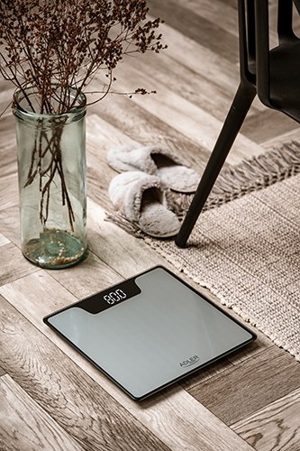 AD 8174 silver Waga łazienkowa - led