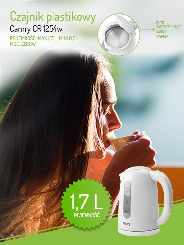 CR 1254 white Czajnik plastikowy 1,7 l