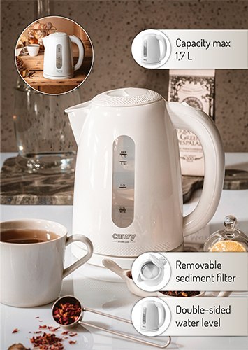 CR 1254 white Czajnik plastikowy 1,7 l