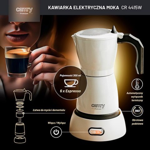 CR 4415 white Kawiarka elektryczna moka