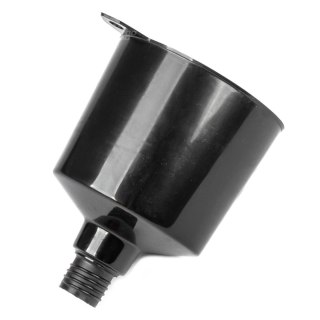 Lejek plastikowy czarny uniwersalny do paliwa cieczy wody owalny 12 cm amio-04043