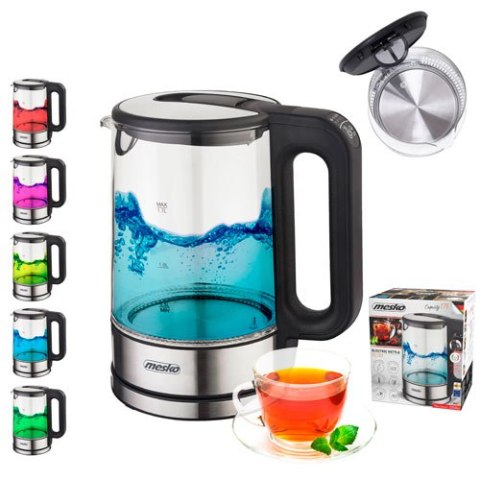 MS 1301 black Czajnik szklany 1,7 l z regulacją temp.