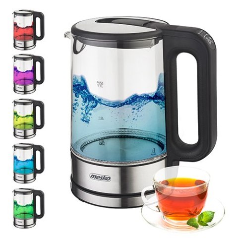 MS 1301 black Czajnik szklany 1,7 l z regulacją temp.