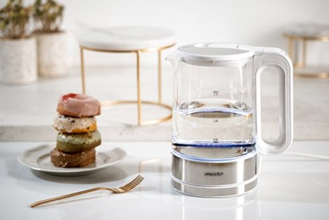 MS 1301 white Czajnik szklany 1,7 l z regulacją temp.