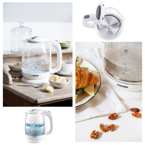 MS 1302 white Czajnik szklany 1,7 l