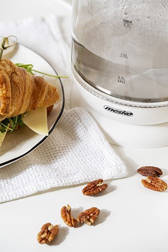 MS 1302 white Czajnik szklany 1,7 l