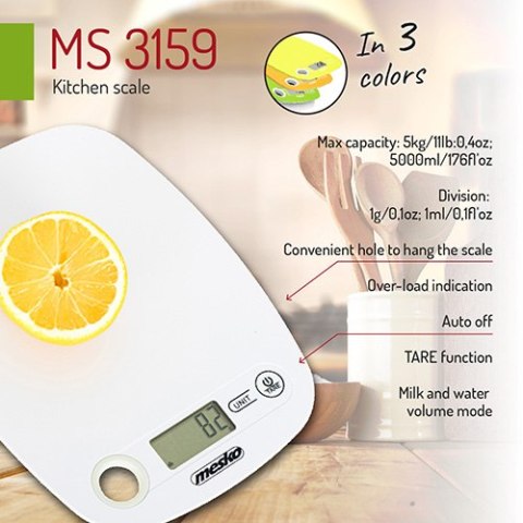 MS 3159 white Waga kuchenna