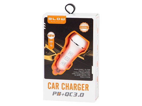 75-758# Ładowarka samochodowa gniazdo 2x usb-a+usb-c 48w g48w