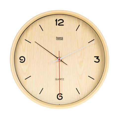 Zegar ścienny 30 cm jasny brąz