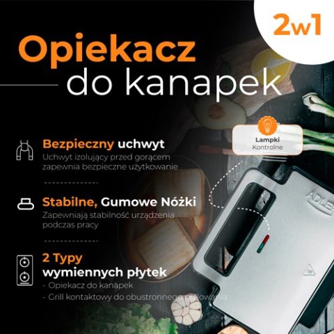 AD 3073 Opiekacz do kanapek 2 w 1