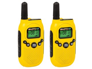 24-934# Radiotelefon pmr bf-t6 2w 2szt żółty baofeng