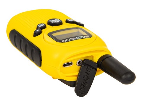 24-934# Radiotelefon pmr bf-t6 2w 2szt żółty baofeng
