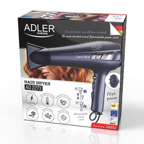 AD 2273 Suszarka ze zwijanym przewodem - 2400w + dyfuzor